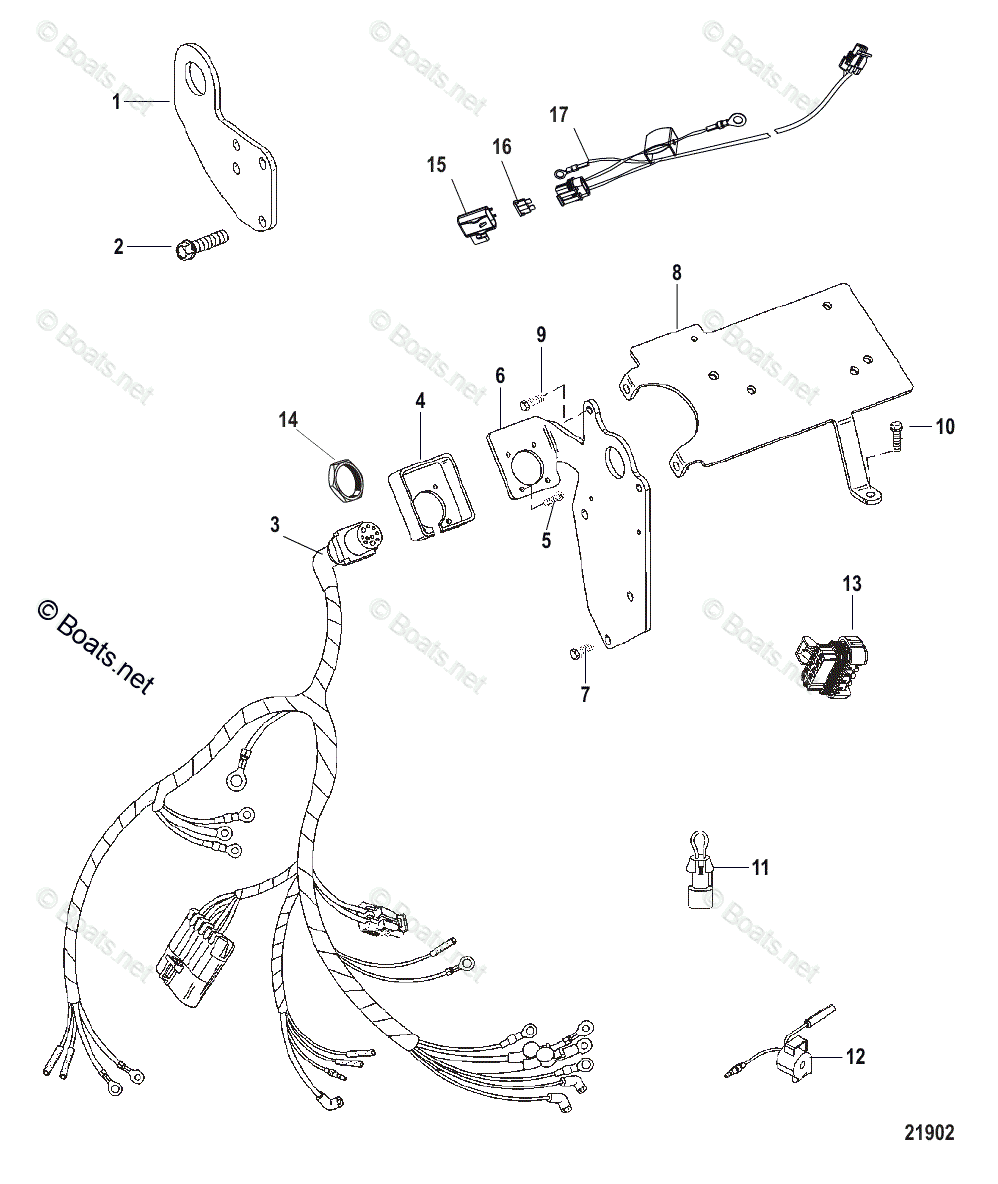 Mercruiser Sterndrive Gas Engines OEM Parts Diagram for Lifting ...