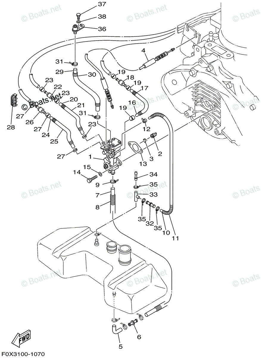 Yamaha Waverunner 2001 OEM Parts Diagram for OIL PUMP | Boats.net