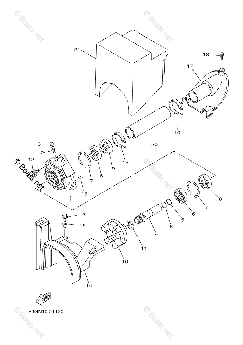 Yamaha Waverunner 2019 OEM Parts Diagram for Jet Unit 2