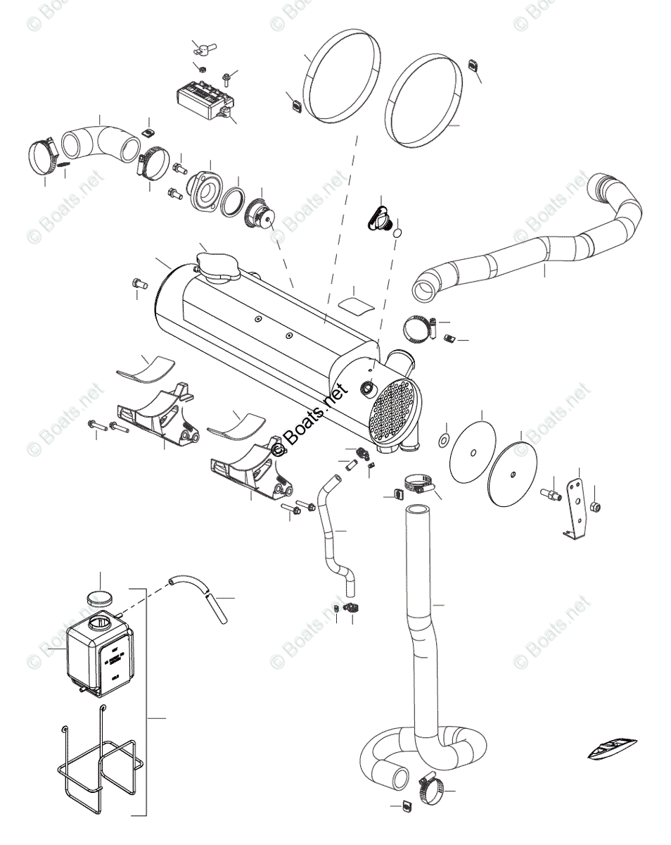 Mercruiser Sterndrive Gas Engines OEM Parts Diagram for Fresh Water