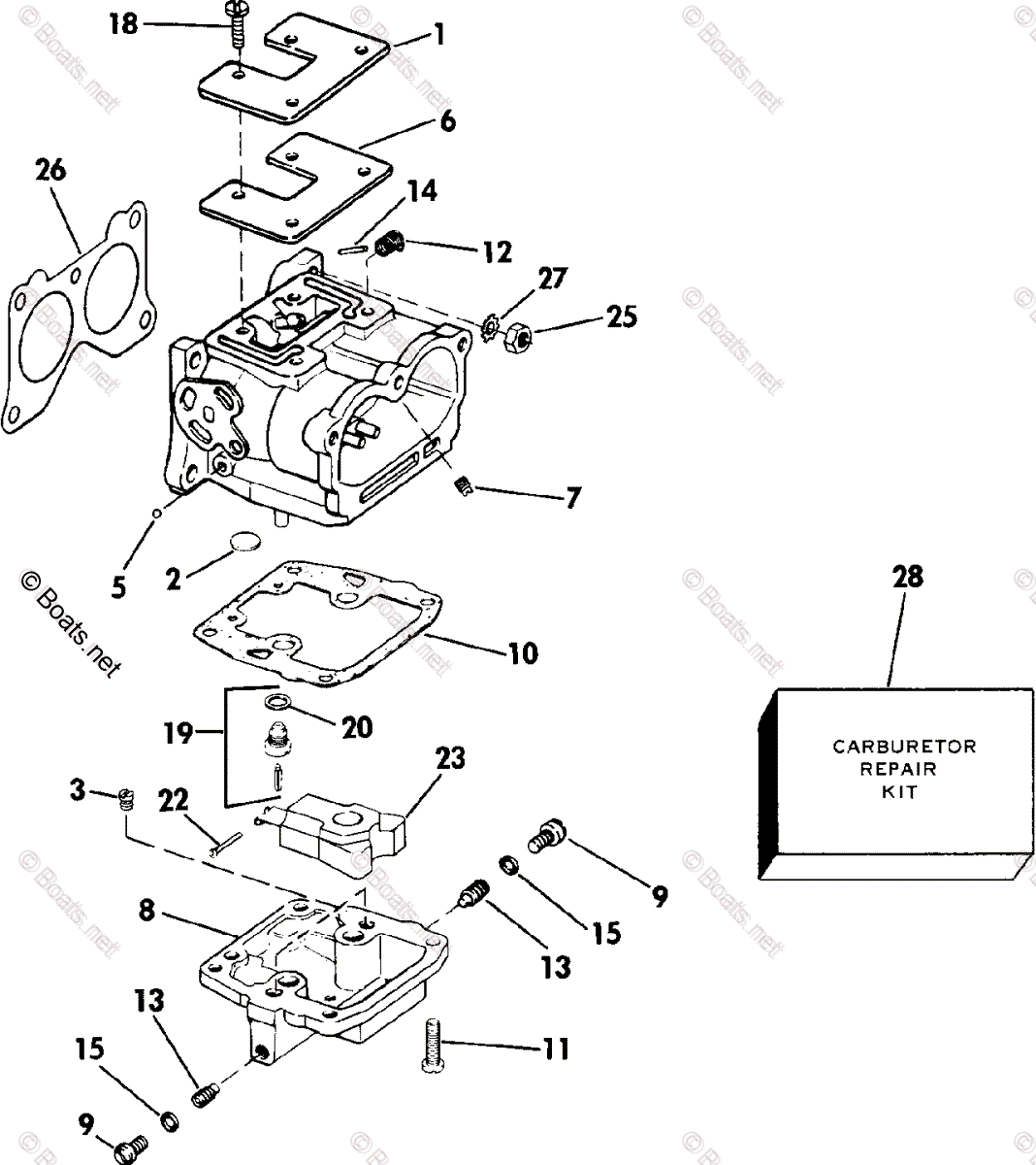 kuri 页 Kawasaki Motorcycle 1990 OEM Parts Diagram for CARBURETOR