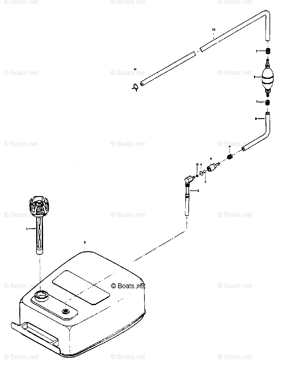 Chrysler Outboard 140HP OEM Parts Diagram for FUEL TANK AND ...