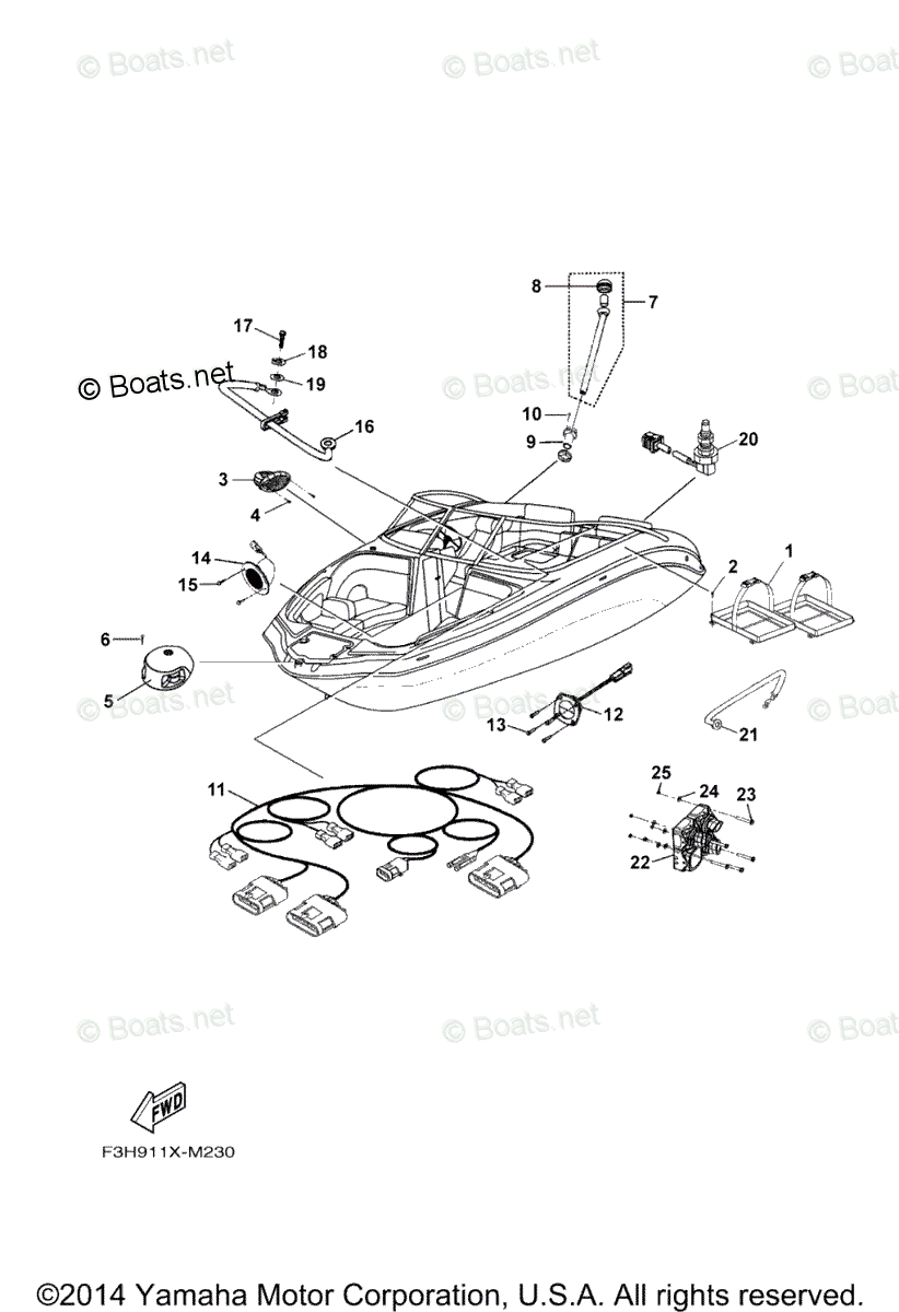 Yamaha Boats 2014 OEM Parts Diagram for ELECTRICAL 3 | Boats.net
