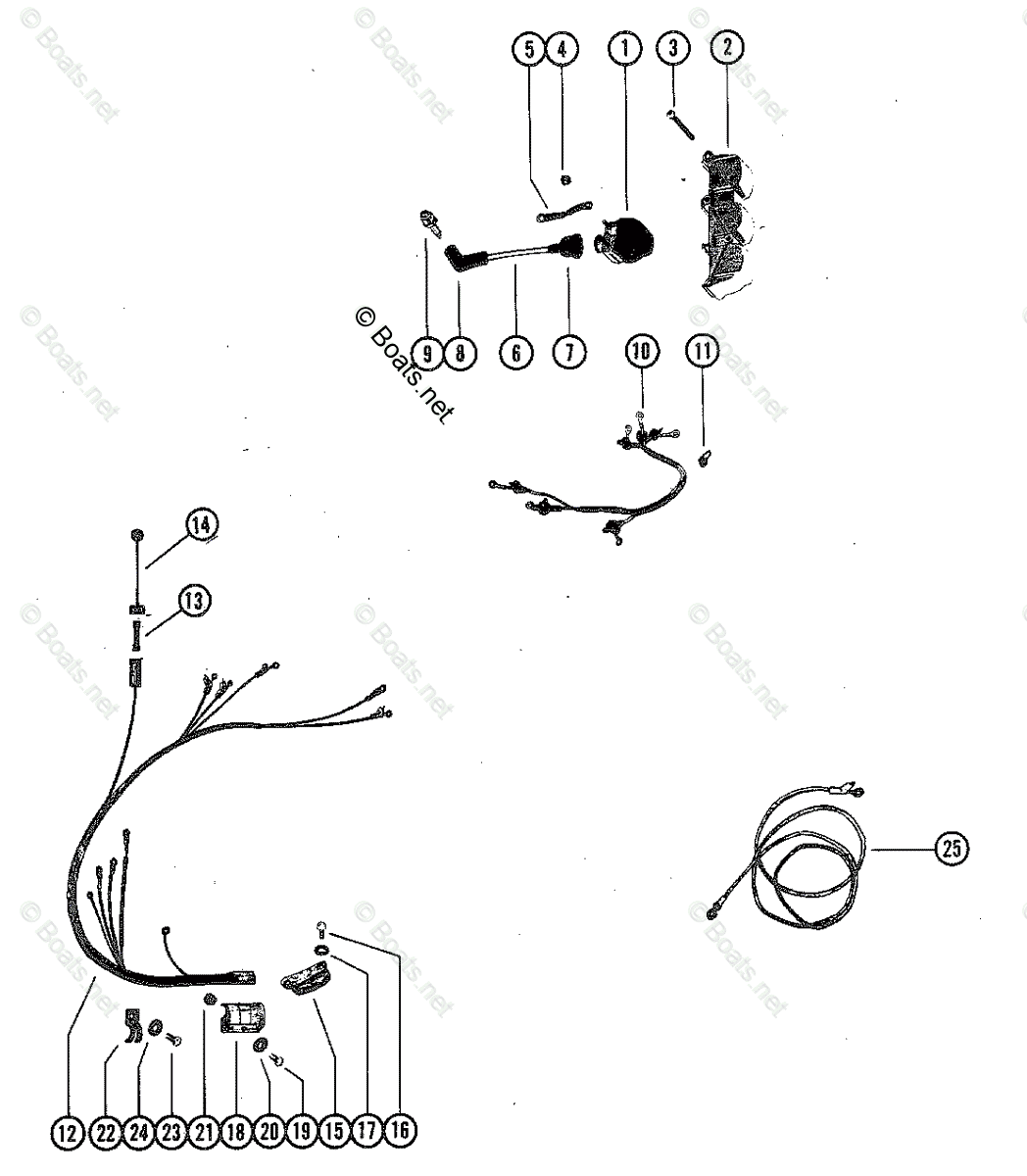 Mercury Outboard 90HP OEM Parts Diagram for WIRING HARNESS AND IGNITION