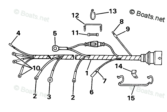 Evinrude Outboard Parts by Year 1989 OEM Parts Diagram for Cable