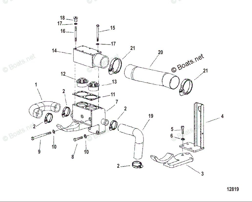 Mercury MerCruiser Sterndrive Parts by Size & Serial Engines - Diesel