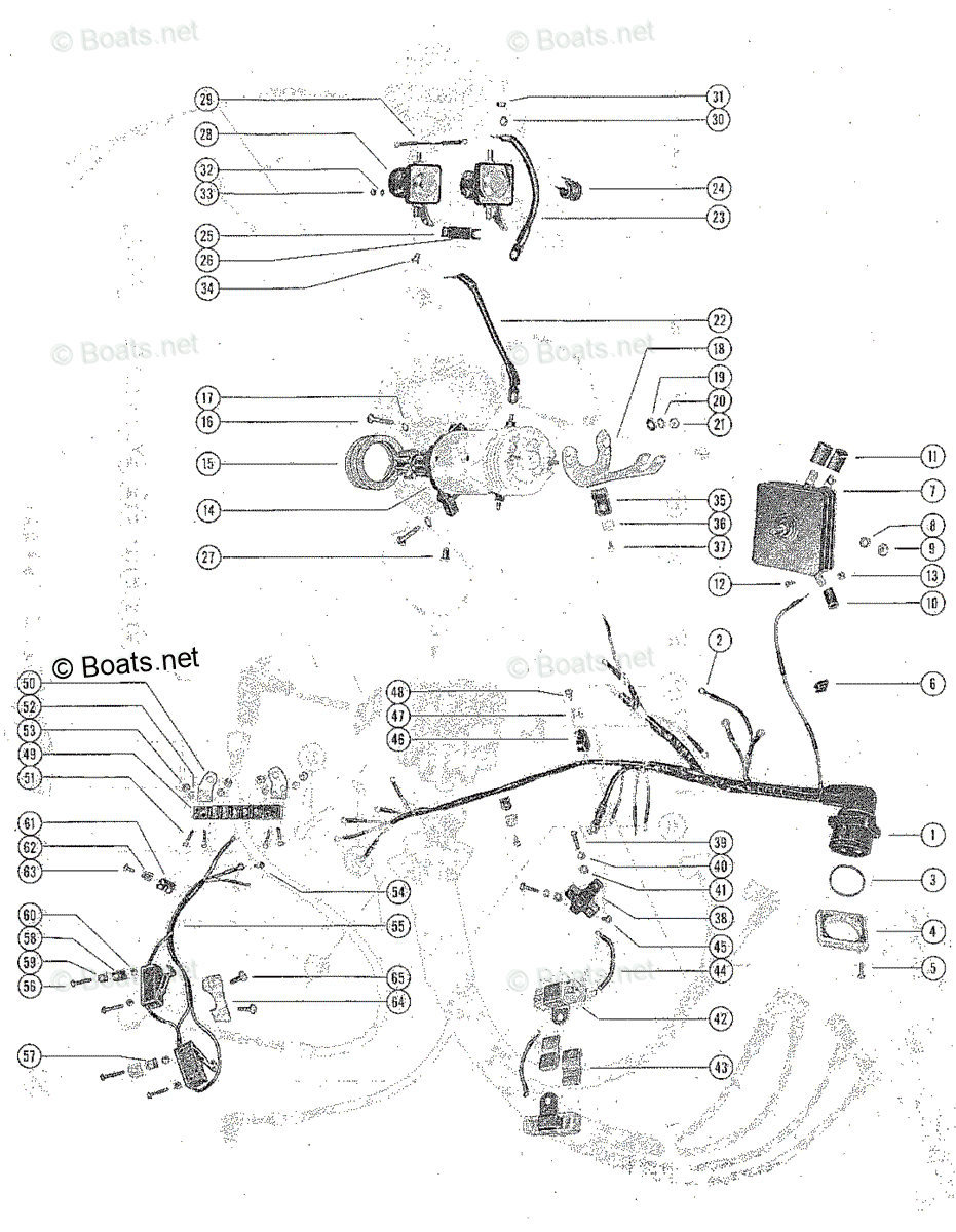 Mercury Outboard 60HP OEM Parts Diagram for Starter Motor, Starter