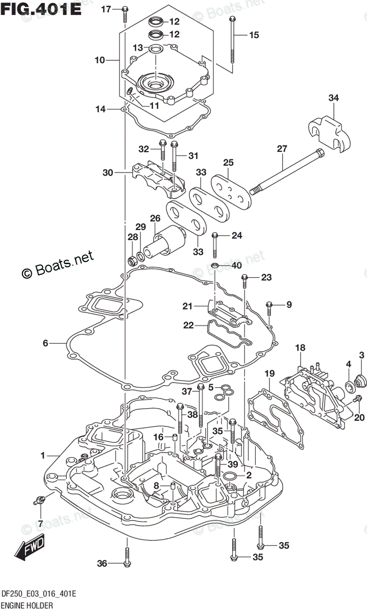 Suzuki Outboard Parts by Model DF 250 OEM Parts Diagram for Engine