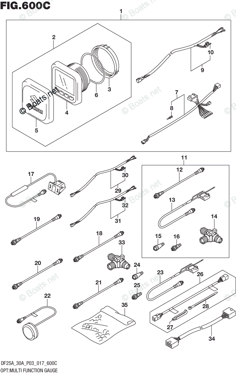 Suzuki Outboard 2019 OEM Parts Diagram for GEAR CASE (DF25A