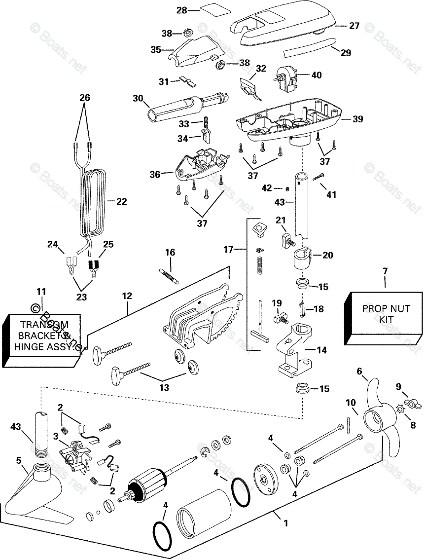 OMC Trolling Motor 24 Volt OEM Parts Diagram for SCOUT 30 H