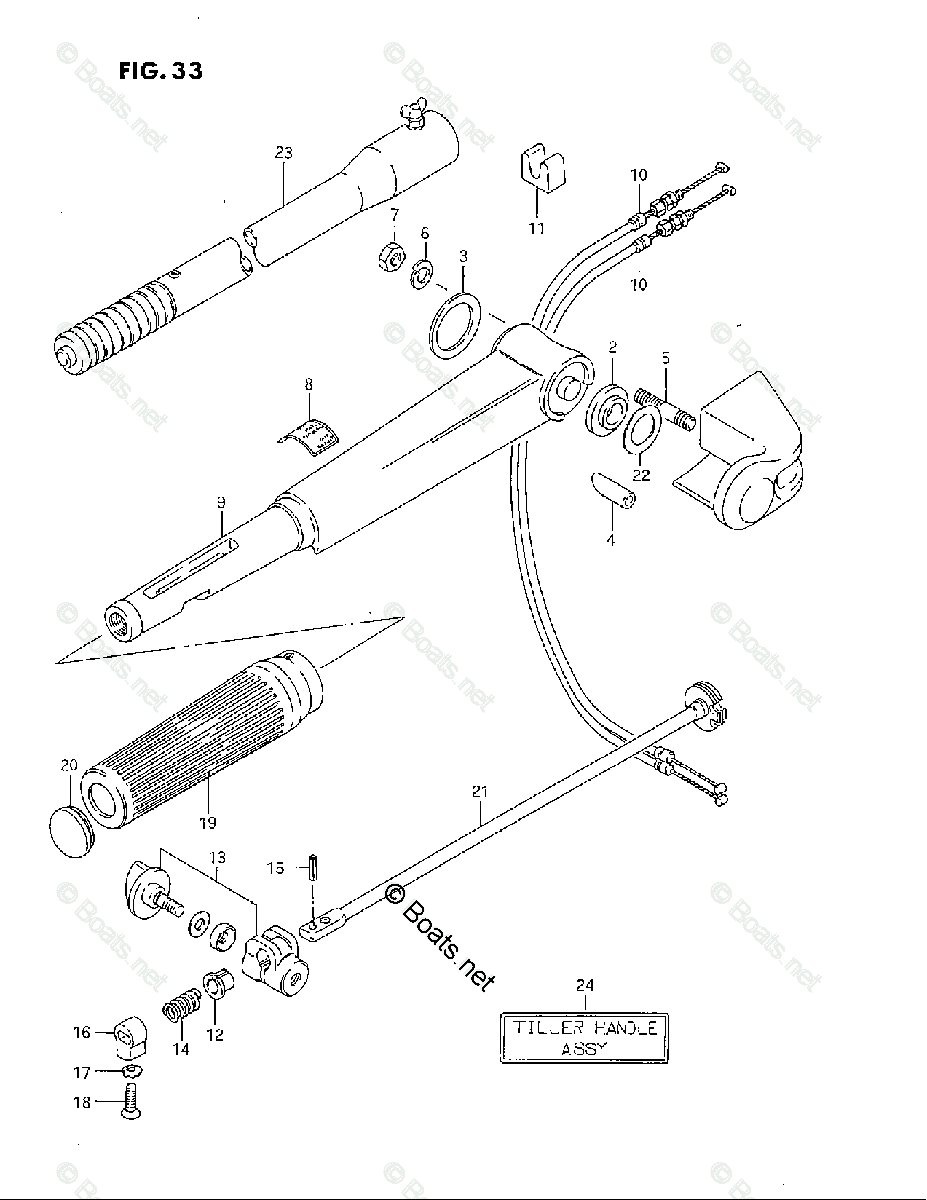 Suzuki Outboard 1988 Oem Parts Diagram For Tiller Handle Boats Net Suzuki Outboard 1988 Oem Parts Diagram For Tiller Handle Boats Net