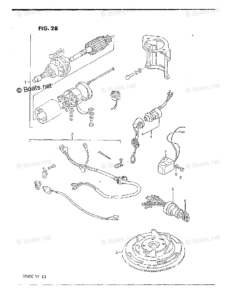 Suzuki Outboard Parts by Year 1984 OEM Parts Diagram for Optional