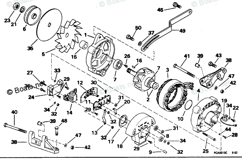 OMC Sterndrive Parts 3.0 Liter OEM Parts Diagram for Alternator | Boats.net