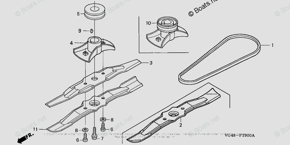 Honda Lawn Mowers HRZ216 TDAA VIN MAFA1000001 TO MAFA 1099999 OEM Parts Diagram for Rotary