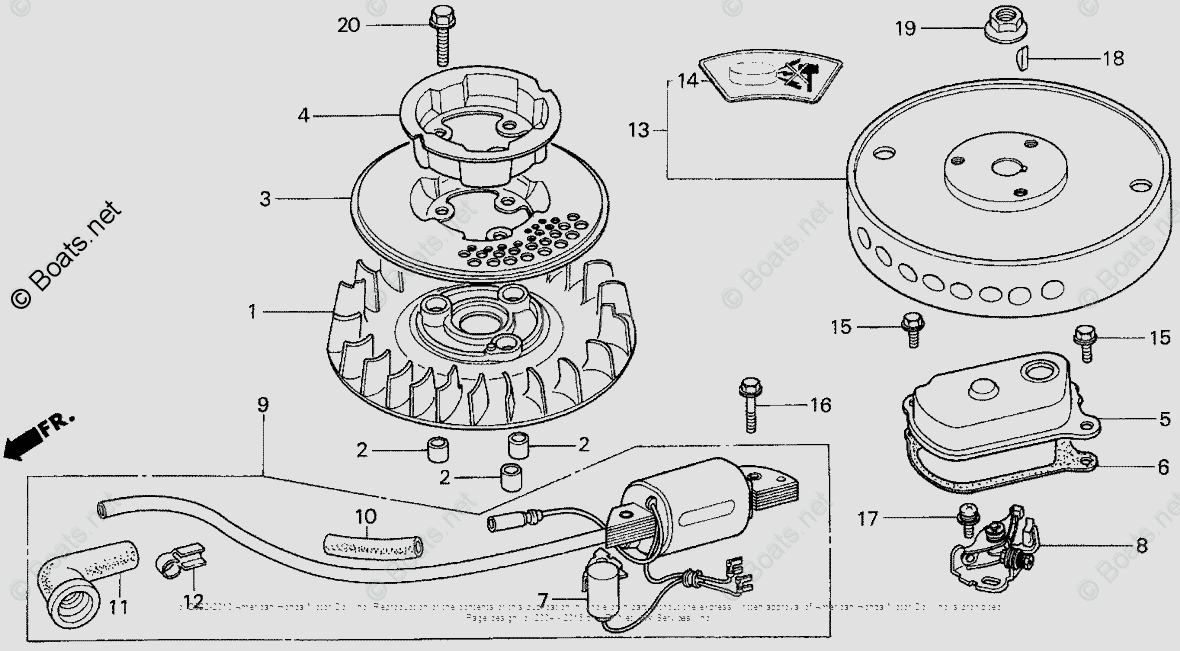 Honda Lawn Mowers HR17 PDA VIN HR17 1000006 OEM Parts Diagram for