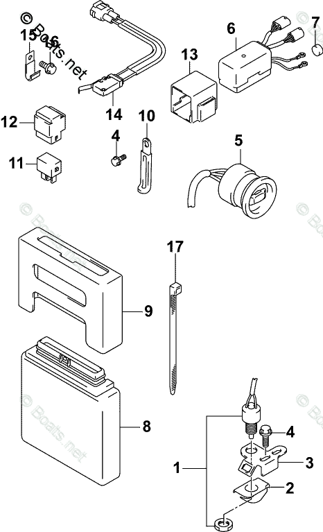 Johnson Outboard 140HP OEM Parts Diagram for Engine Control ...