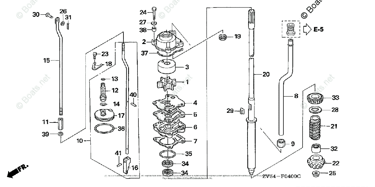 Honda Outboard Pre - 1997 OEM Parts Diagram for Impeller