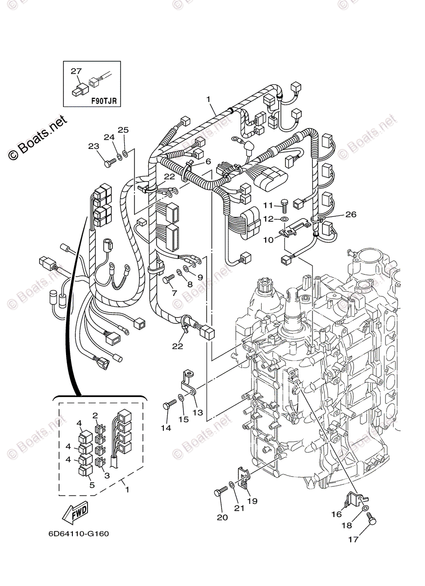 Yamaha Outboard 2007 OEM Parts Diagram for ELECTRICAL 3 Yamaha Outboard 2007 OEM Parts Diagram for ELECTRICAL 3
