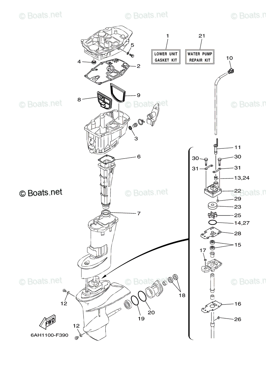 ●日本正規品● for Diagram Parts OEM 2009 Outboard Yamaha Repair 3 Kit 武具