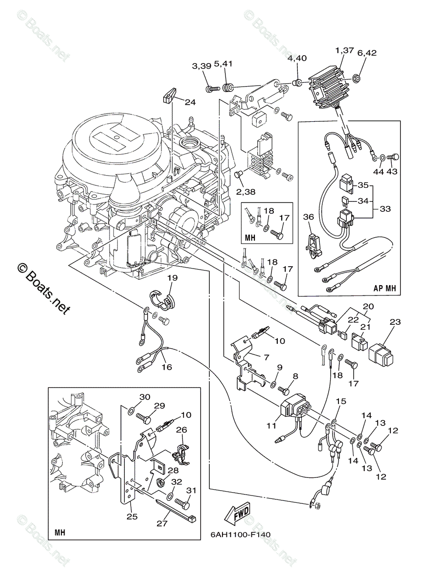 Yamaha Outboard 2007 OEM Parts Diagram for ELECTRICAL (2