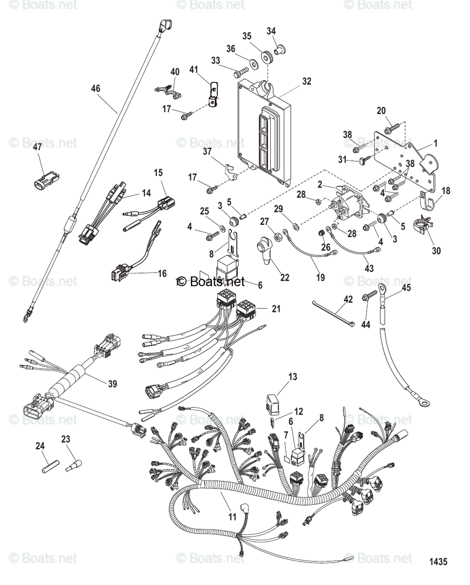 Mercury Outboard 300HP OEM Parts Diagram for SOLENOID PLATE | Boats.net