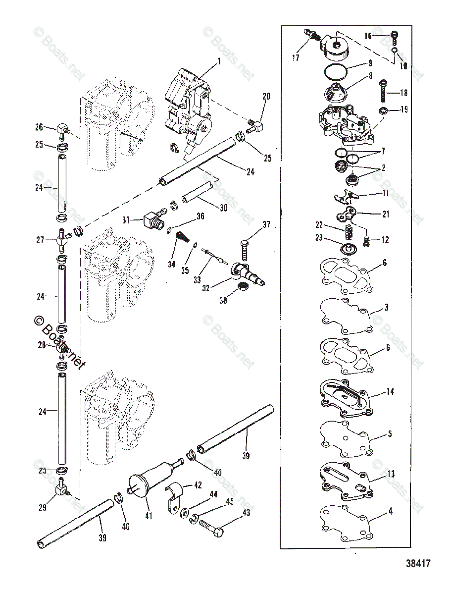 Mercury Outboard 115HP OEM Parts Diagram for FUEL PUMP AND FUEL LINES