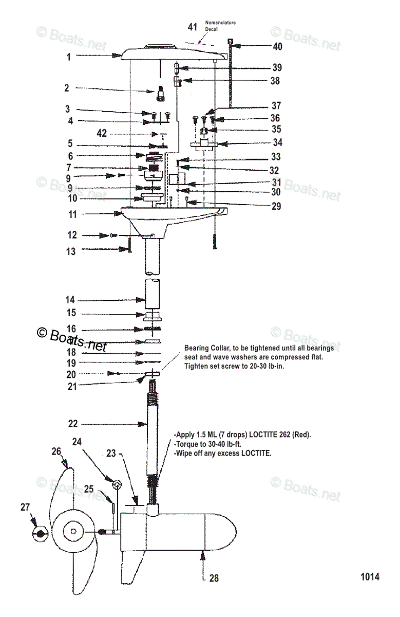Trolling Motor Tour Edition Series OEM Parts Diagram for Complete Trolling