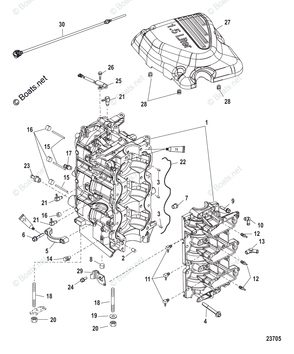 1996 MERCURY 115 OUTBOARD DIAGRAM visual data 8