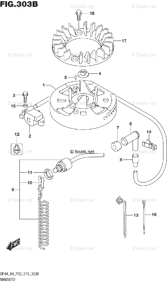 Suzuki Outboard 2019 OEM Parts Diagram for (DF6A)