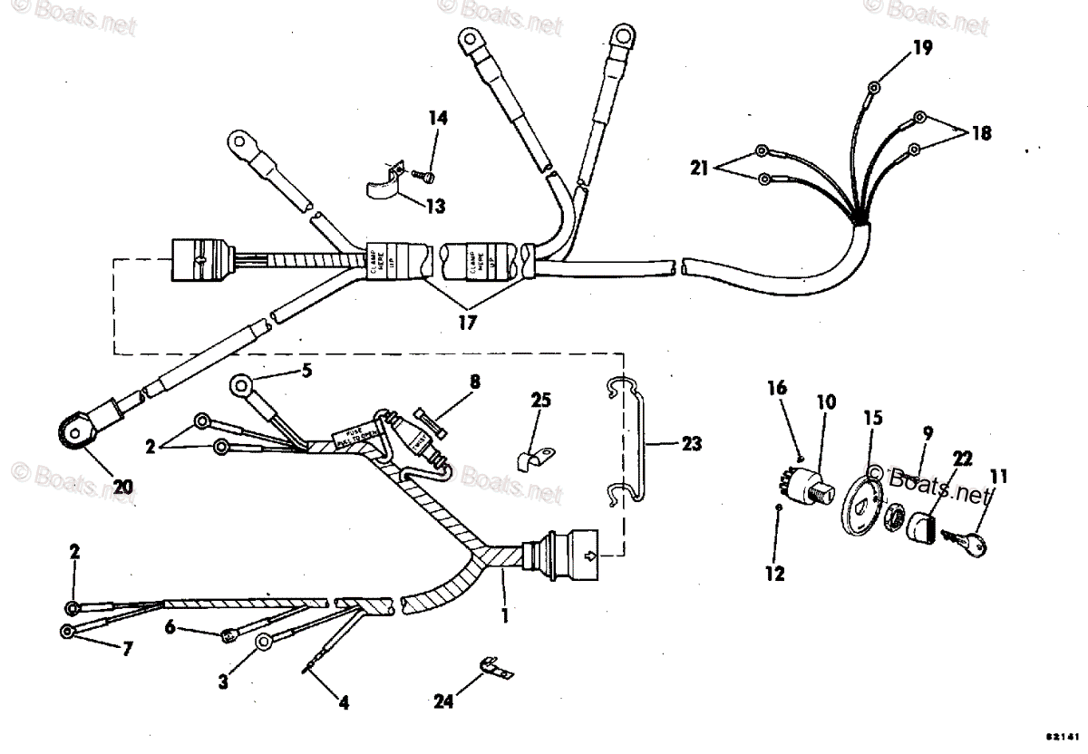 ジョンションページ Johnson Outboard 1978 OEM Parts Diagram for Instrument And