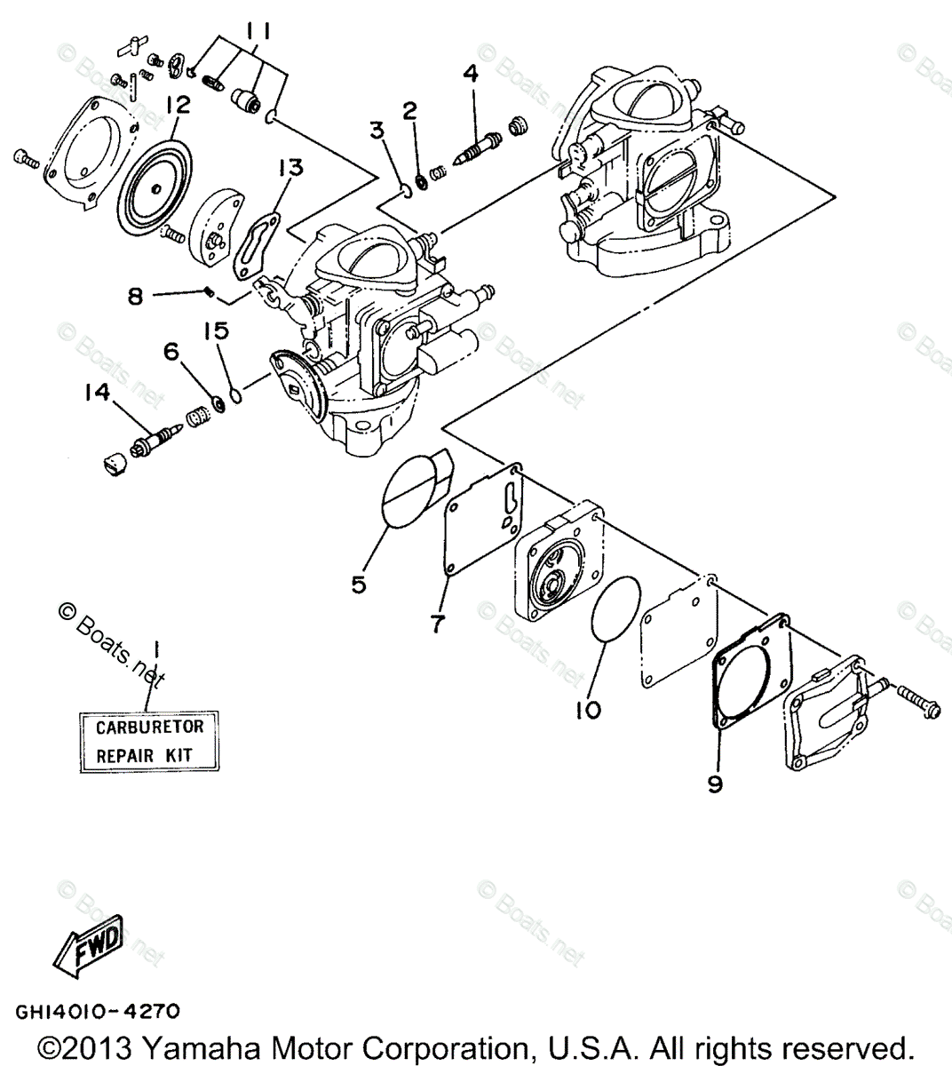 Yamaha Waverunner 1995 OEM Parts Diagram For Repair Kit 2 | Boats.net