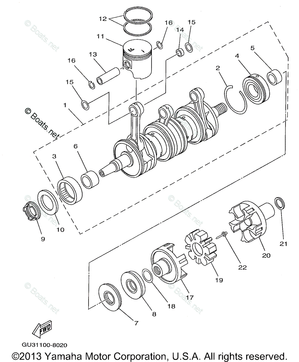 Details about   Ring Set~1998 Yamaha XL1200 WaveRunner XL1200 Personal Watercraft WSM 010-926-05 
