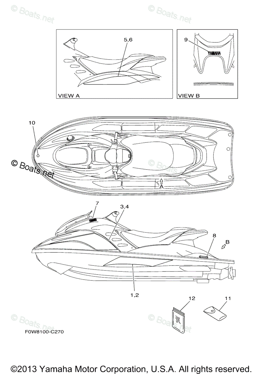 Yamaha Waverunner 2004 OEM Parts Diagram for Graphics | Boats.net