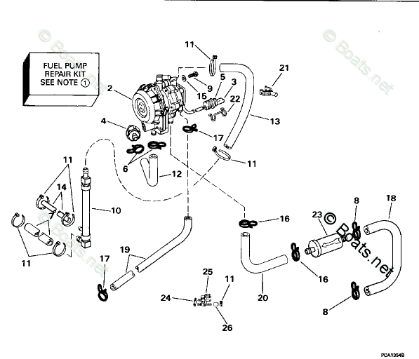 Evinrude Rigging Parts & Accessories 1996 OEM Parts Diagram for Fuel ...