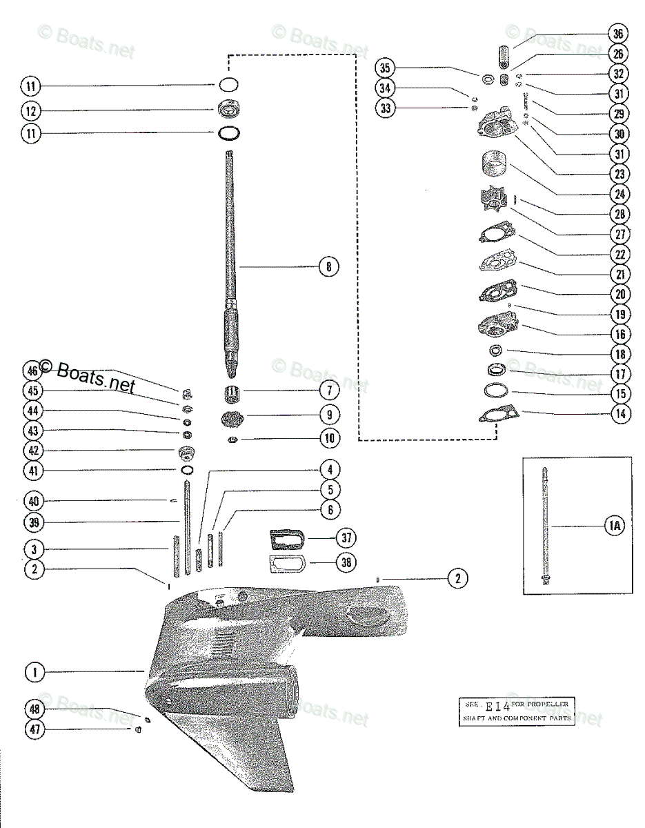 Mercury Outboard 115HP OEM Parts Diagram For Gear Housing Assembly ...