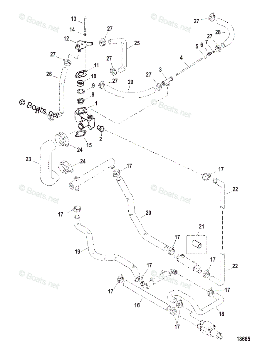 Mercury MerCruiser Sterndrive Parts by Size & Serial Engines - Gas OEM