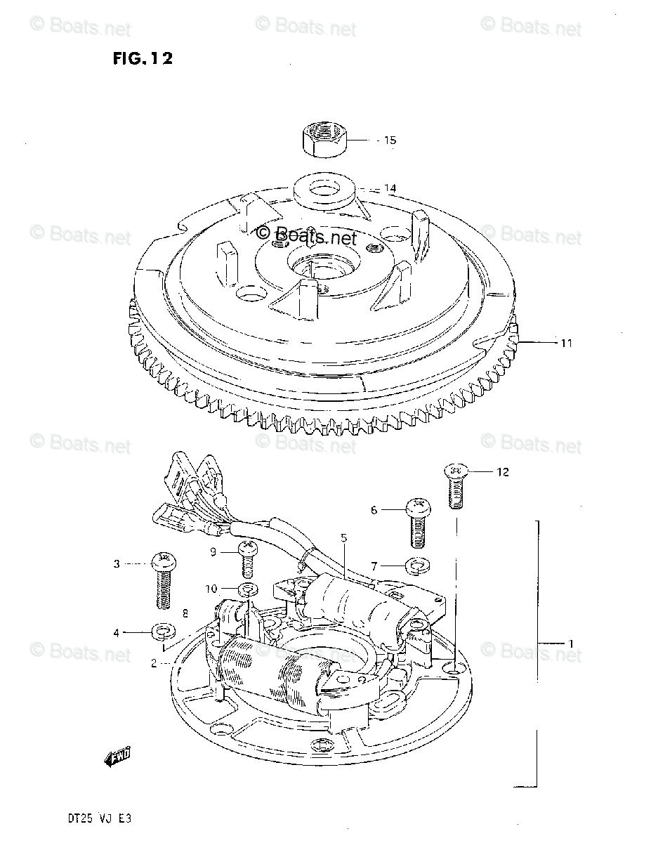 Suzuki Outboard 1987 OEM Parts Diagram for MAGNETO | Boats.net