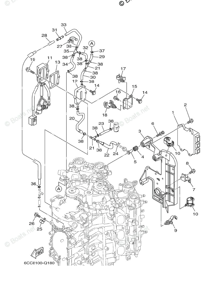Yamaha Outboard 250HP OEM Parts Diagram for Electrical - 1 | Boats.net Parts Yamaha F300betx Boats.net