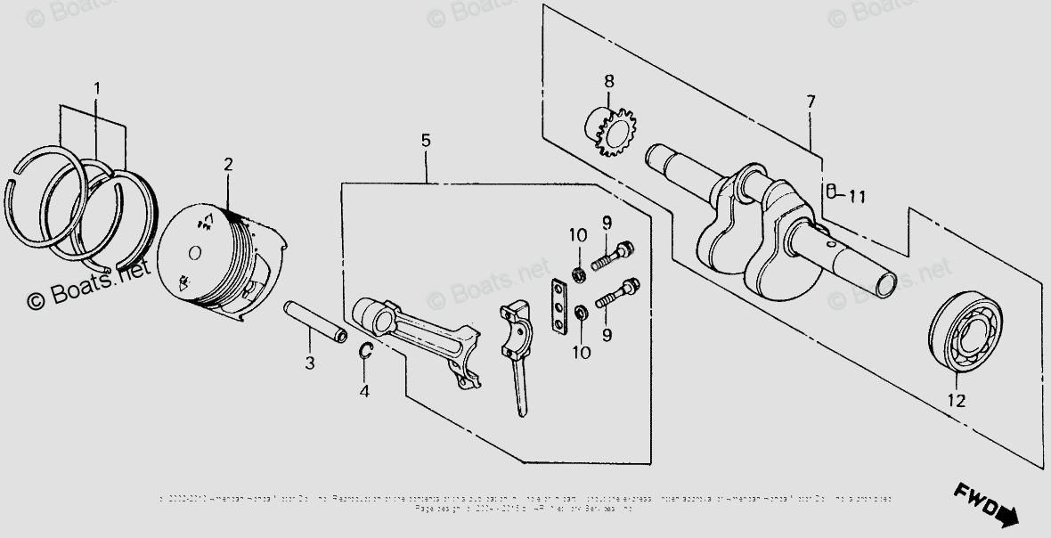 Honda Generators EM500 A VIN EM5001000001 OEM Parts Diagram for