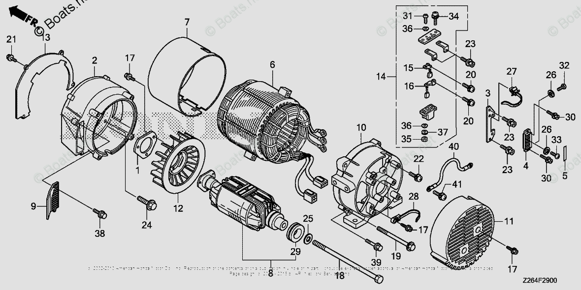 Honda Generators EB10000 AH VIN EBVC1000001 OEM Parts Diagram for Generator