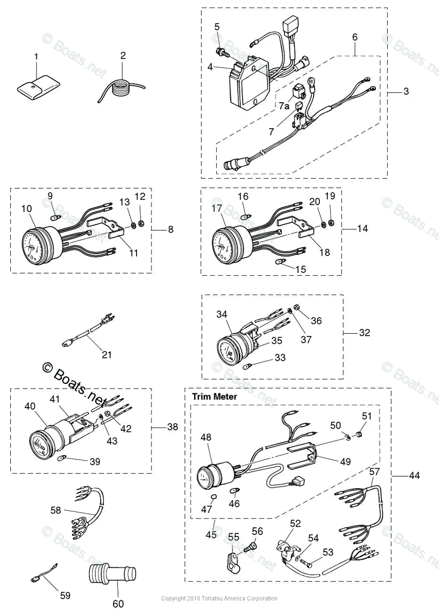 Tohatsu 2018 MFS30C - 4-Stroke Tohatsu OEM Parts Diagram for OPTIONAL