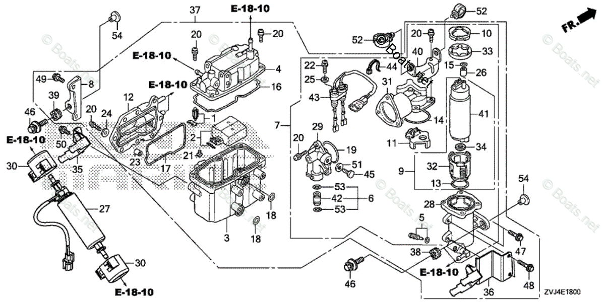 Honda Outboard 2007 And Later OEM Parts Diagram for Vapor Separator ...