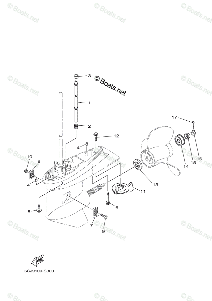 Yamaha Outboard 2021 OEM Parts Diagram for Lower Casing Drive 2