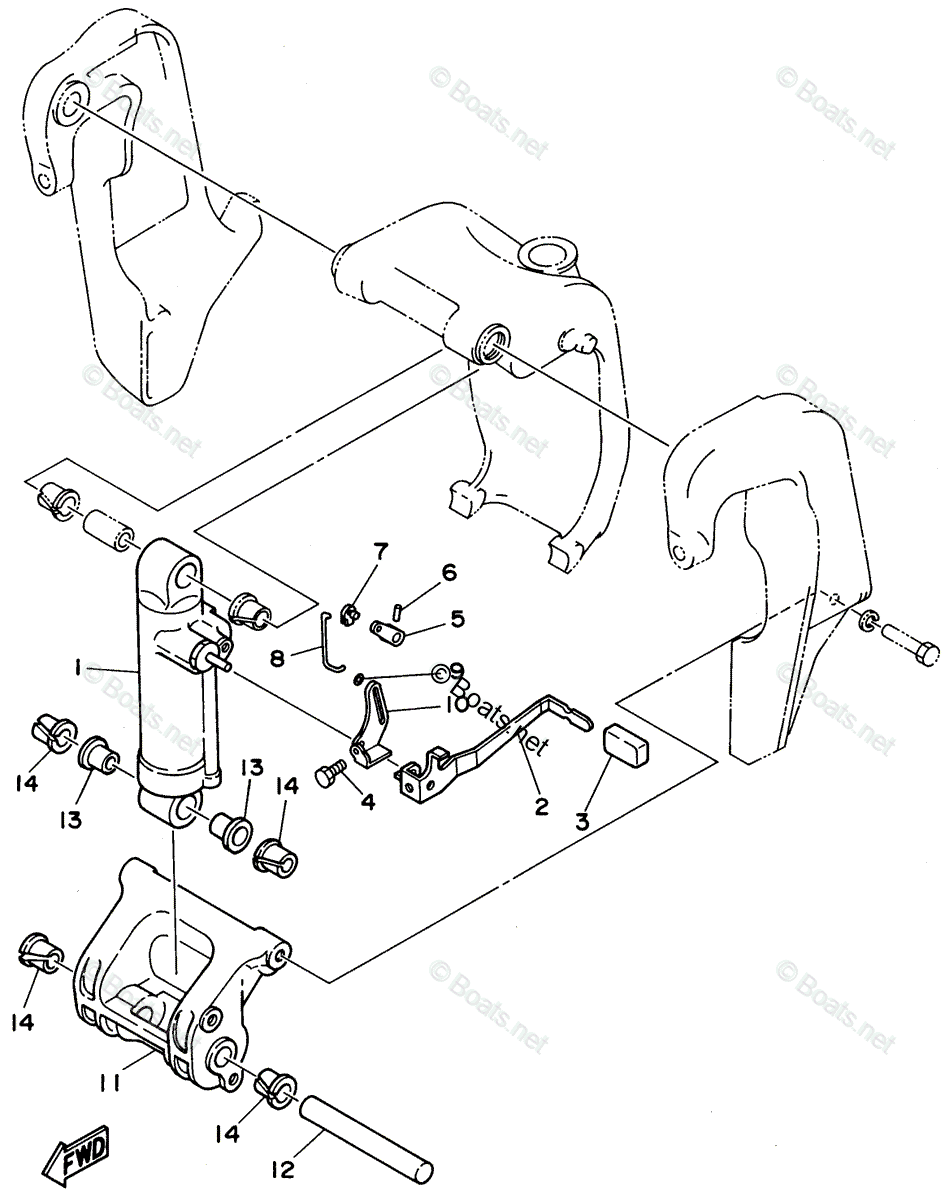 Yamaha Outboard 1995 OEM Parts Diagram for Bracket 3 | Boats.net