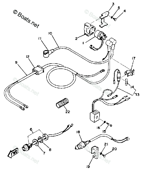 Yamaha Outboard 1988 OEM Parts Diagram for Electric Parts (25E) | Boats.net