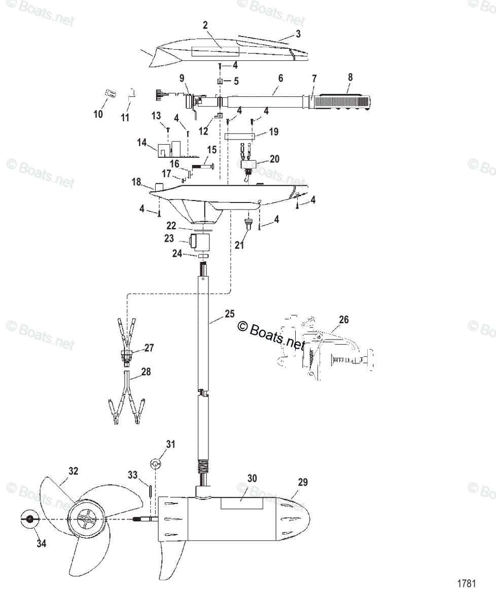 Motorguide Trolling Motor MotorGuide TT Thruster Series OEM Parts ...