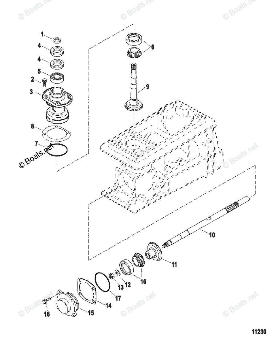 Mercury Sportjet Jet Drive 120hp Oem Parts Diagram For Pinion And 