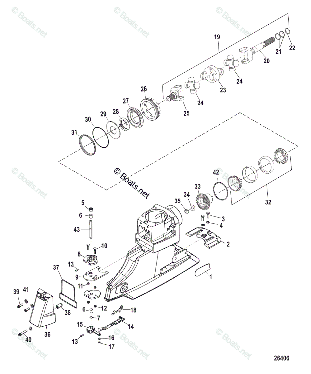 Mercruiser Sterndrive Outdrives OEM Parts Diagram for Universal Joint ...