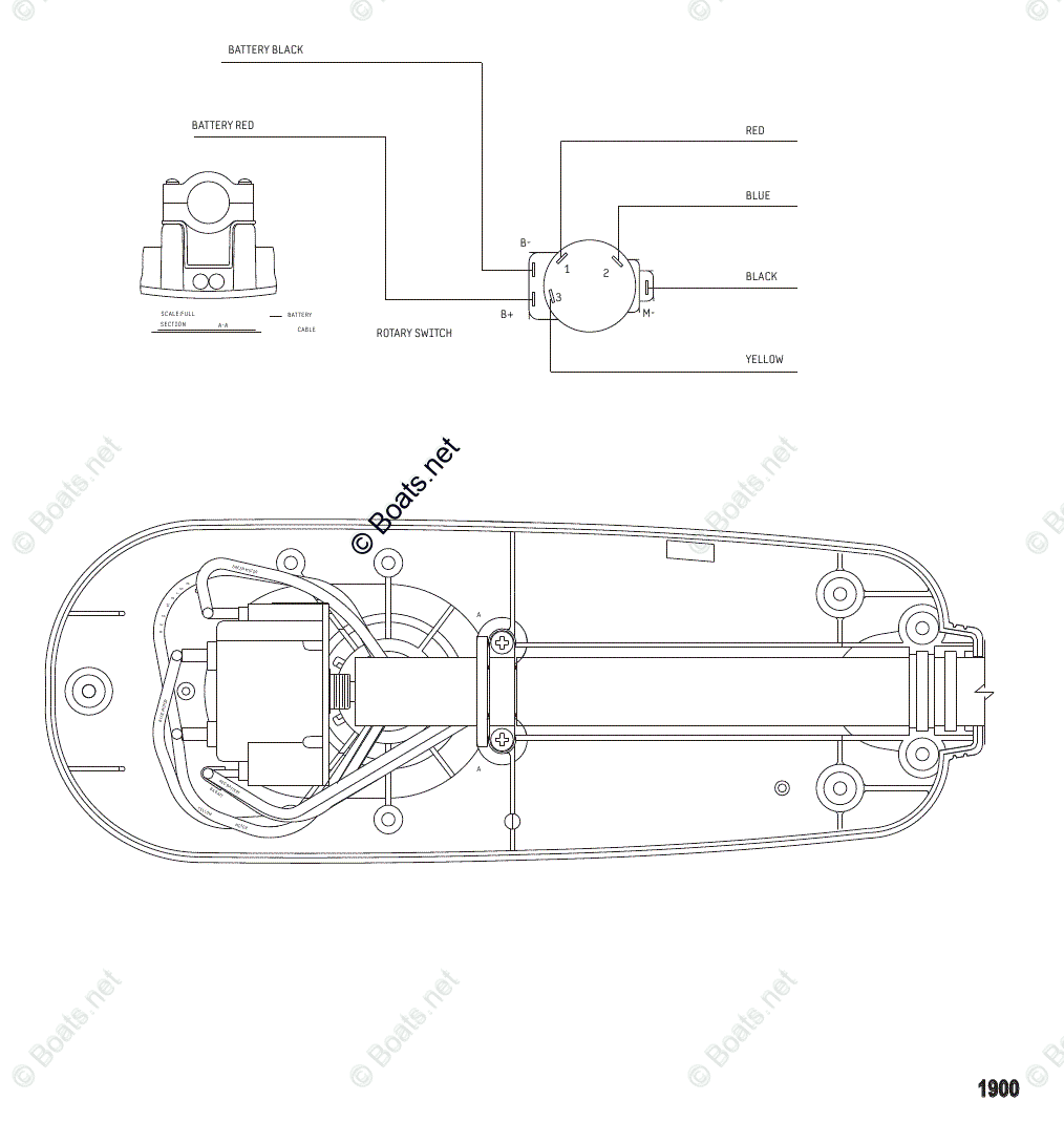 Trolling Motor Thruster Series OEM Parts Diagram