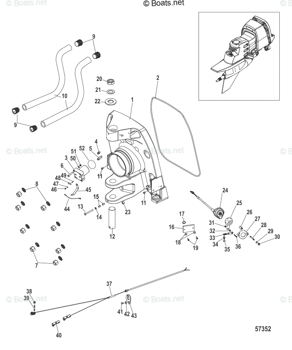 Mercruiser Sterndrive Transoms OEM Parts Diagram for Transom Plate